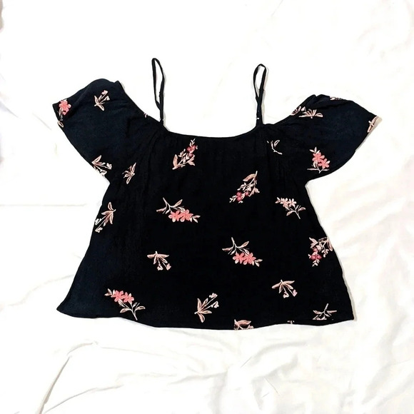 Billabong Summer Nights Top Floral Print, Color Black Size M - Picture 1 of 12